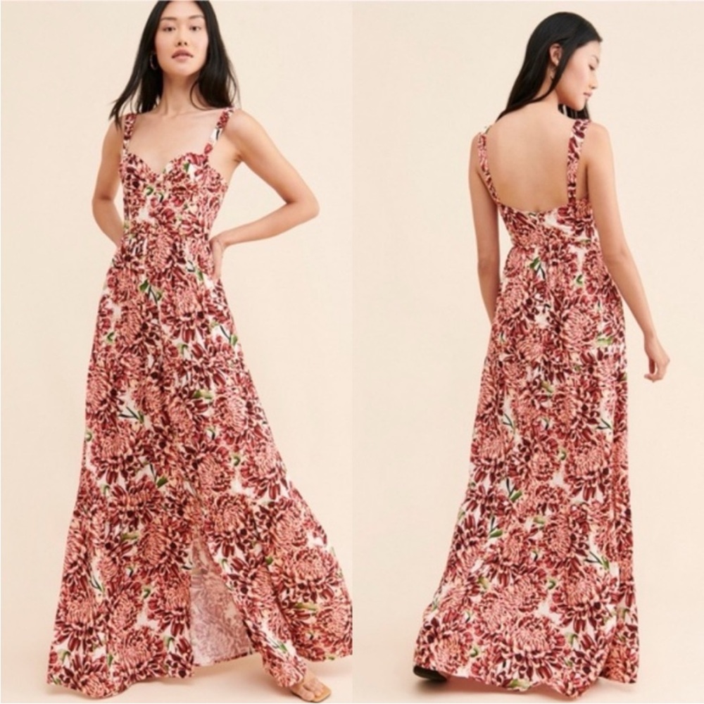 New Agua Bendita Dunna Blare Dress Floral Maxi size small